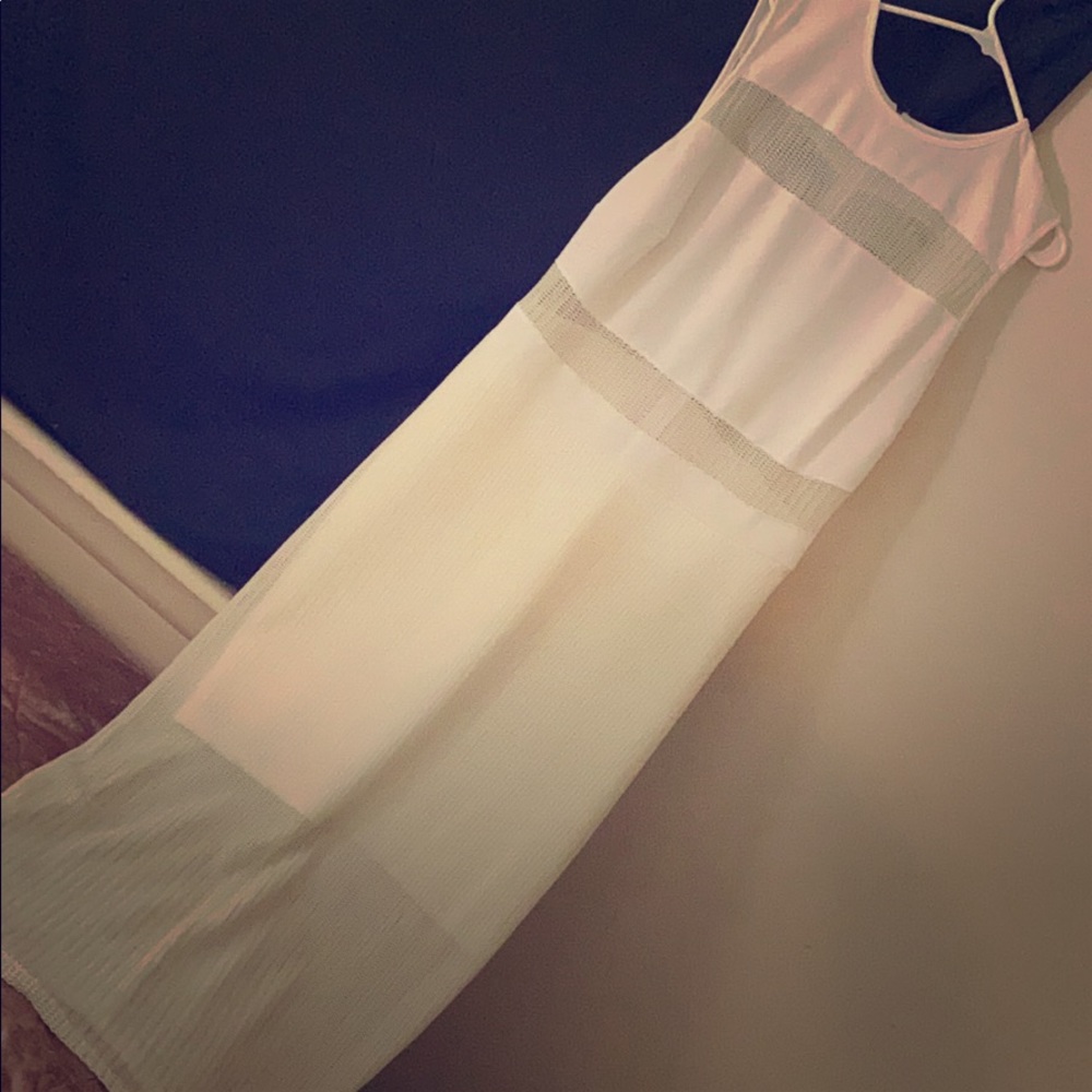 Mesh Panel Body Con Dress